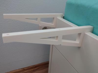 Connectable angle for IKEA Brimnes bed