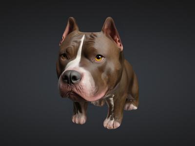 Cute Pitbull figure or keychain