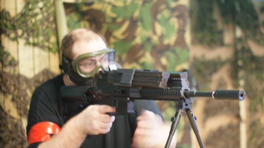 Airsoft- AR-57 Dual P90 Magazine feeding system