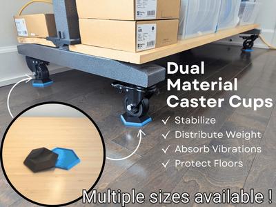 Dual-Material Caster Cups in 8 sizes