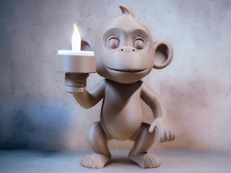 Lumina Monkey-Candle Holder with a Magical Smile
