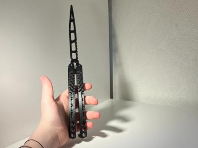 Butterfly knife no screws.