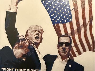 TRUMP - "FIGHT FIGHT FIGHT" - FIST HueForge