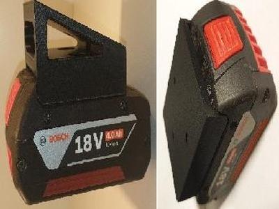 Bosch 18V pro Battery Holder - Flat-Angel version