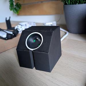 Angled desk plugsocket for round eu plug