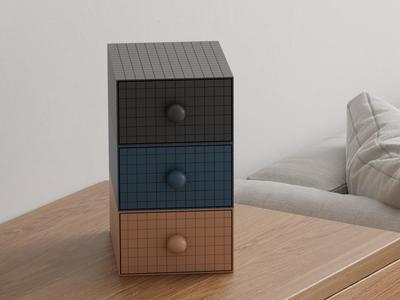 Tile textured drawer box