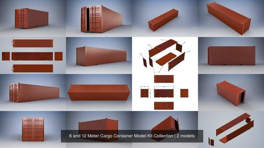 6 and 12 Meter Shipping Container Model Kit Collection