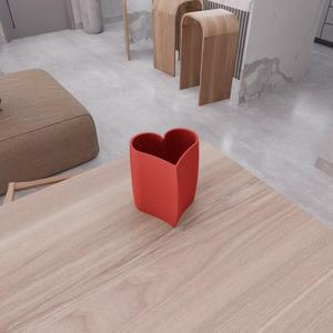 3D Heart Vase for Valentine Gift with Stl File & Vase For Flowers, Heart Art, Heart Gift, 3D Printed Decor, Heart Decor, Flower Vase
