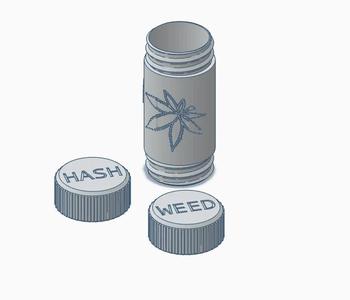 WEED AND HASH TWIST CONTAINER   