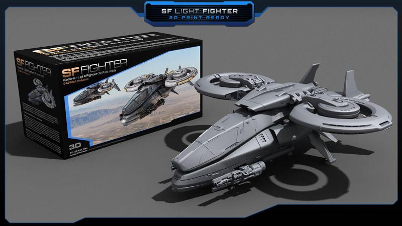 SF Light Fighter -  3D print model