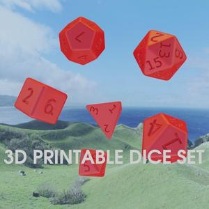 3D Printable Dice Set