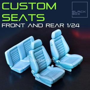 CUSTOM SEATS FRONT AND REAR FOR DIECAST AND MODELKITS 1-24th