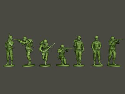 American soldier ww2 A5 Pack 3D Model Collection
