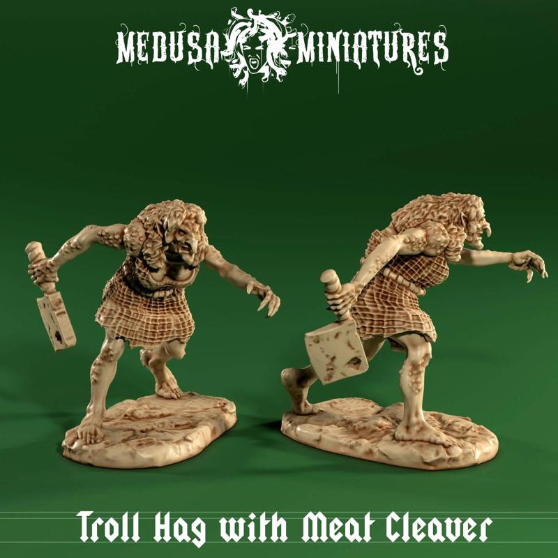 Troll Hag with Meat Cleaver - Monstrous Kitchen Horror