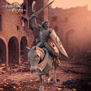 Barazan - Sword and Shield - Mounted - Presupported
