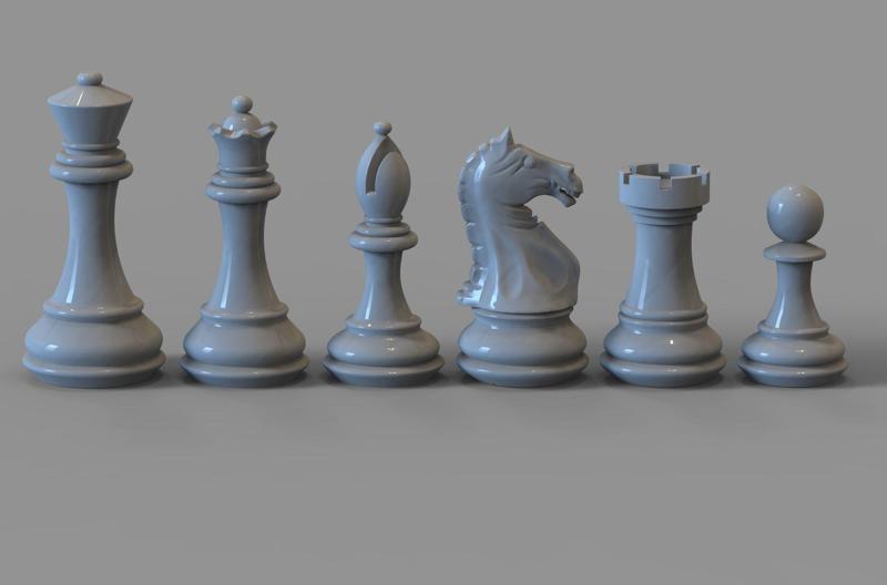 Chess set pieces
