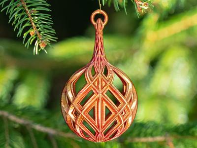 Kaleidoscope Christmas Balls with Stems