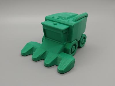Low Poly Corn Combine Harvester
