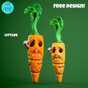 ArtFlex Flexi Zombie Carrot Key Chain