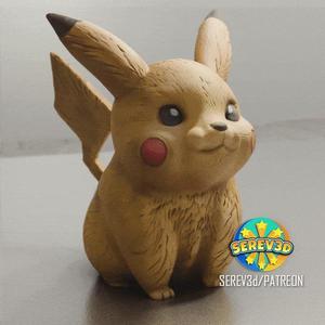 Pikachu - Realistic Pokemon Figurine - Multicolor 3MF & STL Model