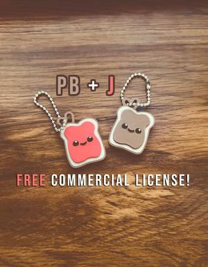 PB & J Friendship Keychains
