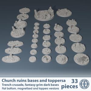 Bases and toppers - trench crusade - church ruins