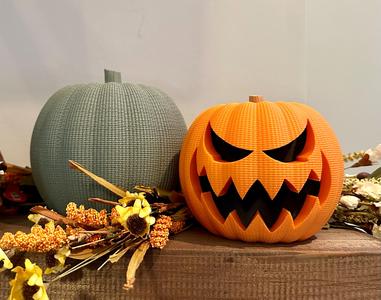 Decorative Knitted Jack-O-Lantern