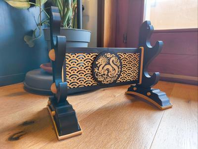 Double katana customizable stand (A1 mini welcome)