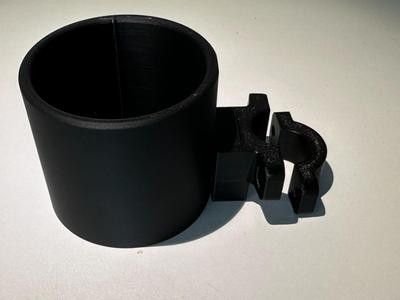 Tube clamp with removable cup holder