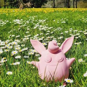 Adorable Wigglytuff Pokemon Fan Art Sculpture
