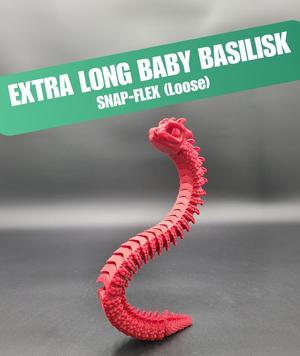 Baby Basilisk (Extra Long) - Articulated Snap-Flex Fidget (Loose Joints)