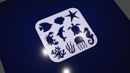 Sea Creatures Stencils - Two sizes