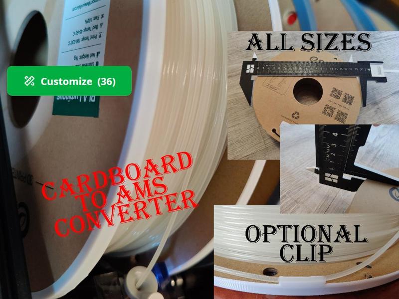 Custom AMS Cardboard Spool Adapter