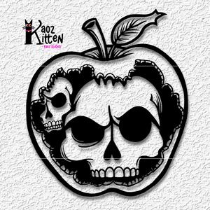 cursed apple wall art halloween decor poison forbidden fruit 