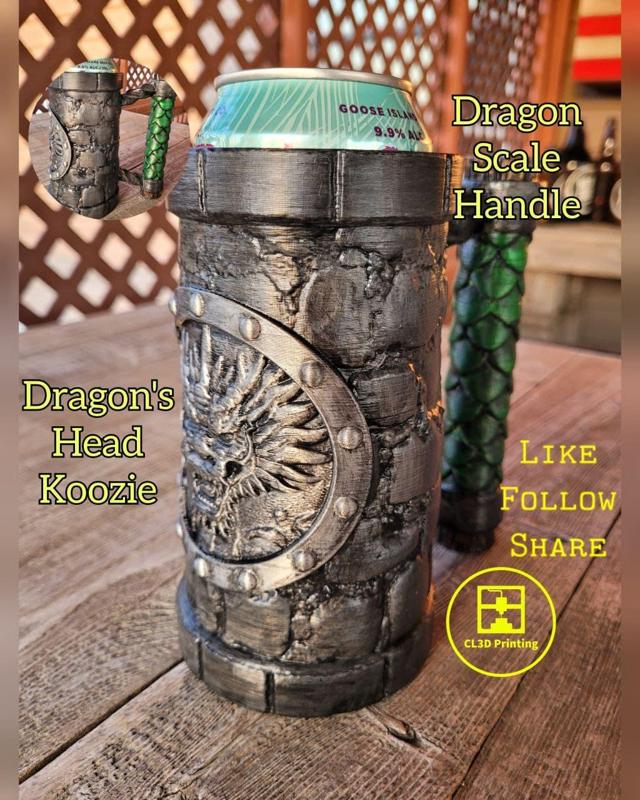 Dragon Stein Can Koozie - 12oz and Tallboy