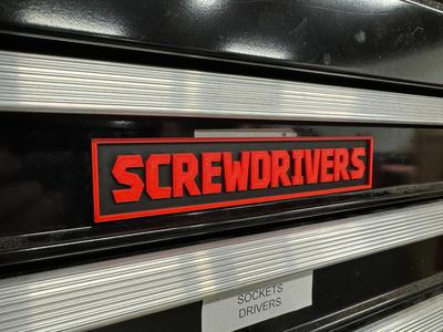 Tool chest labels