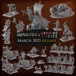 Titan Forge Miniatures - 2025 - March - Animalfolks & Vampire Pirates