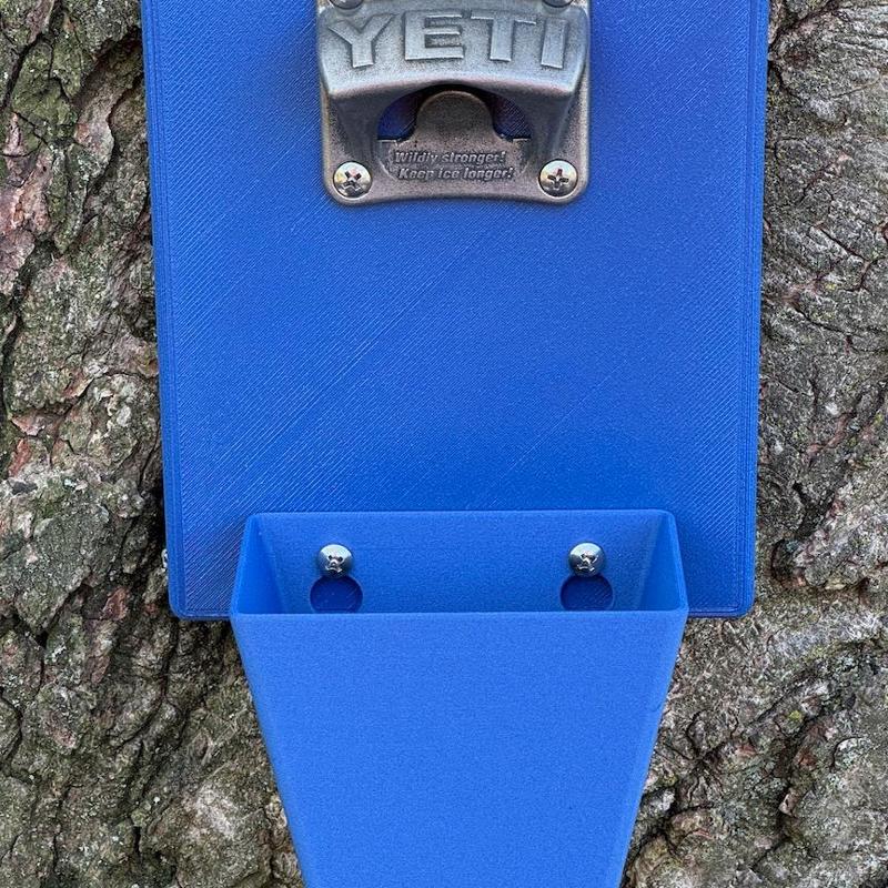 Yeti Bottle Opener Mount with Cap Catcher