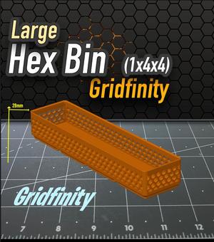 Hex Bin Gridfinity 1x4x4