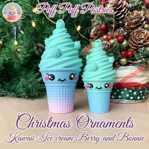Christmas Ornaments Kawaii Ice cream Berry and Bonnie