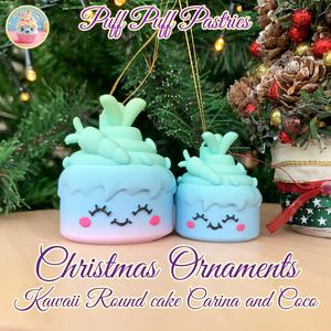 Christmas Ornaments Kawaii Round cake Carina and Coco