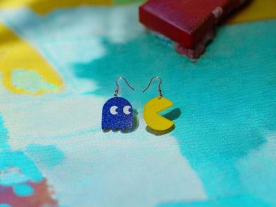 Pacman earrings