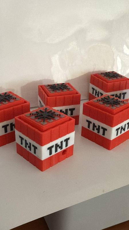 Minecraft TNT Clicker Fidget and Keychain