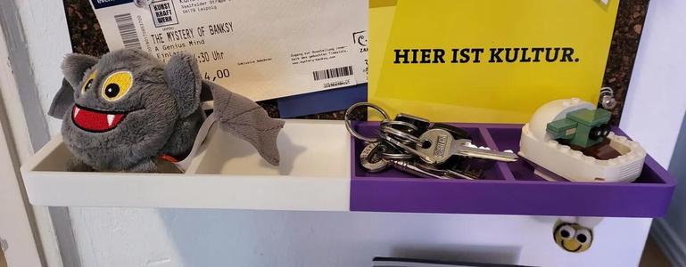 Ikea board key shelf   