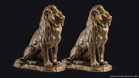 Lion sitting on a stone Decorative Sculpture