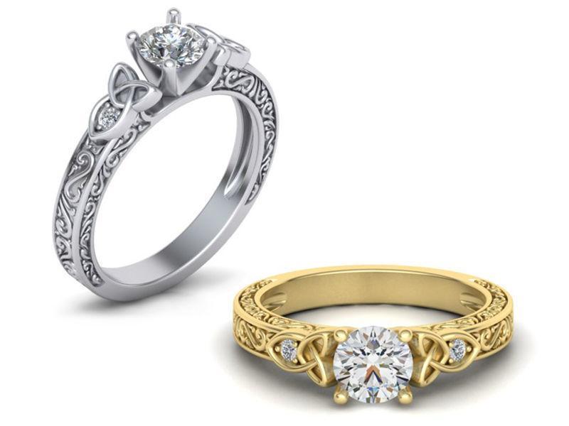 Knot Engagement ring printable 3d model N0299