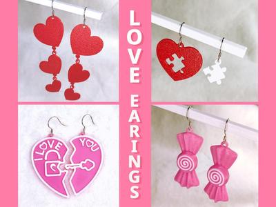 Love Earrings Valentine's Day Earrings