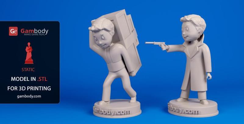 Vault Boy: Spy and Carry Weight 3D Print Files | Static Figures