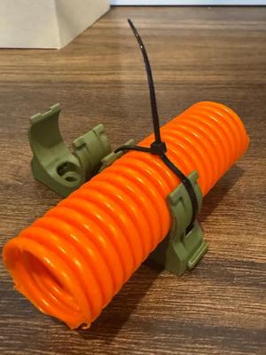 Smurf Tube 1" Flexible Conduit Clip w zip tie   