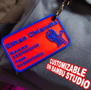 Customizable name tags rectangular version